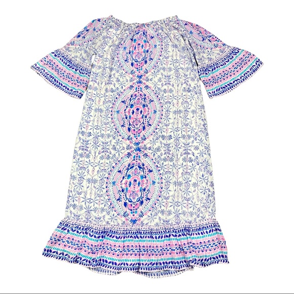 Lilly Pulitzer Women’s Abigale Midi Dress Engineered Multi Rayon Off Shoulder XS - Picture 8 of 16